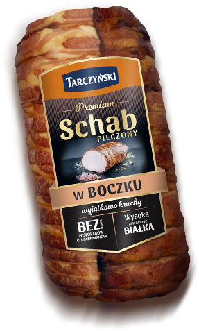 schab pieczony w boczku