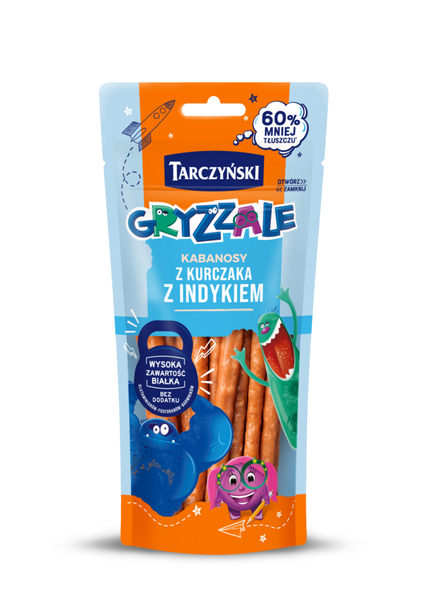 Gryzzale Kabanosy z Kurczaka z Indykiem