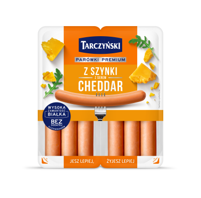 WIENER WÜRSTCHEN AUS SCHINKEN MIT CHEDDAR-KÄSE