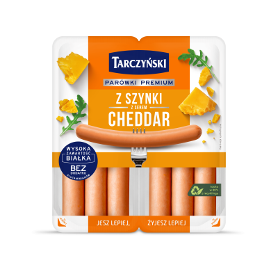 Parówki z Szynki z Serem Cheddar